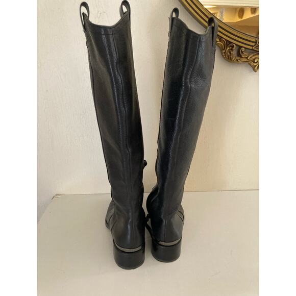 Louise Et Cie Women's Black Leather Boots Tall Riding Size 7.5M - Picture 8 of 11